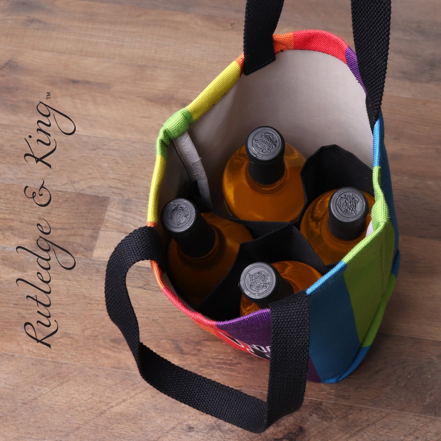 Wine Carrying Bag - 4 Bottle - Rainbow