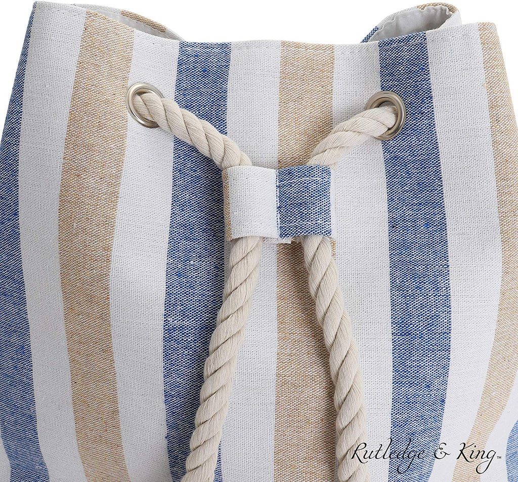 Beach Bag - Drawstring - Straw Beach Bag - Elliot