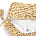 Straw Crossbody Bag - Straw Purse - Straw Bag - Ashley Brown