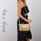 Straw Crossbody Bag - Straw Purse - Straw Bag - Ashley Brown