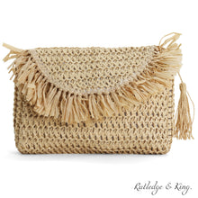 Load image into Gallery viewer, Straw Crossbody Bag - Straw Purse - Straw Bag - Ashley Brown
