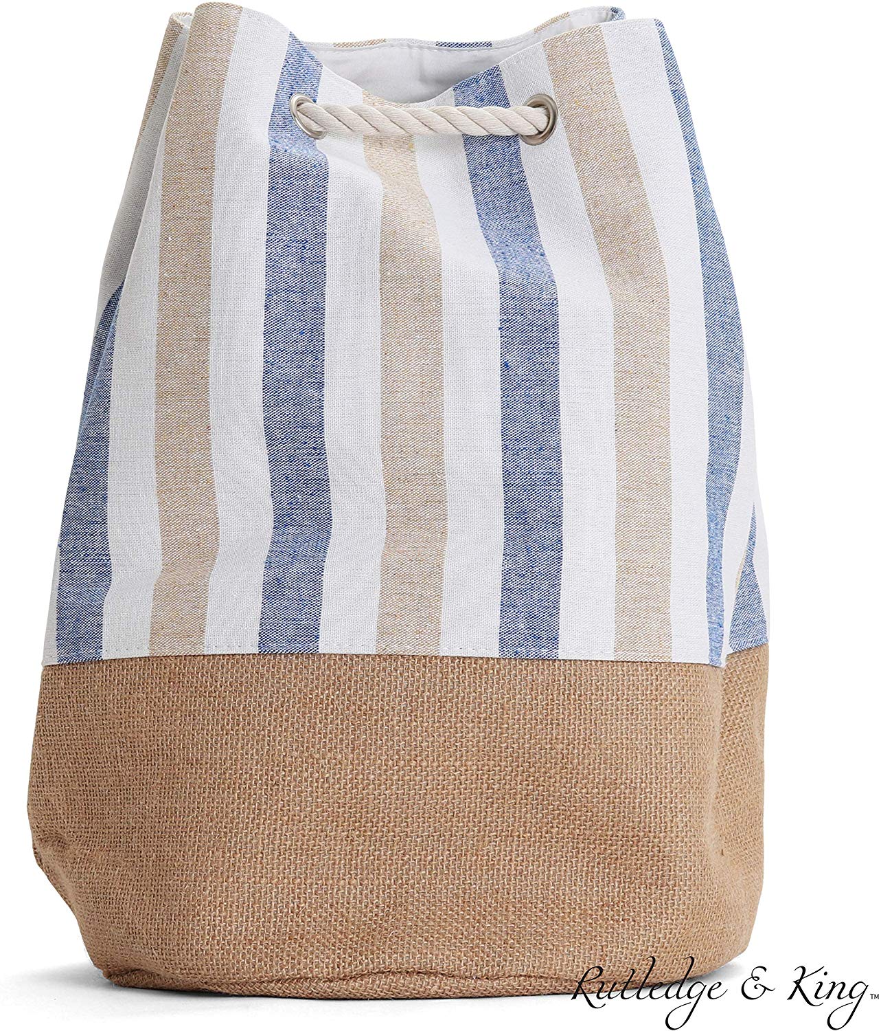 Beach Bag - Drawstring - Straw Beach Bag - Elliot