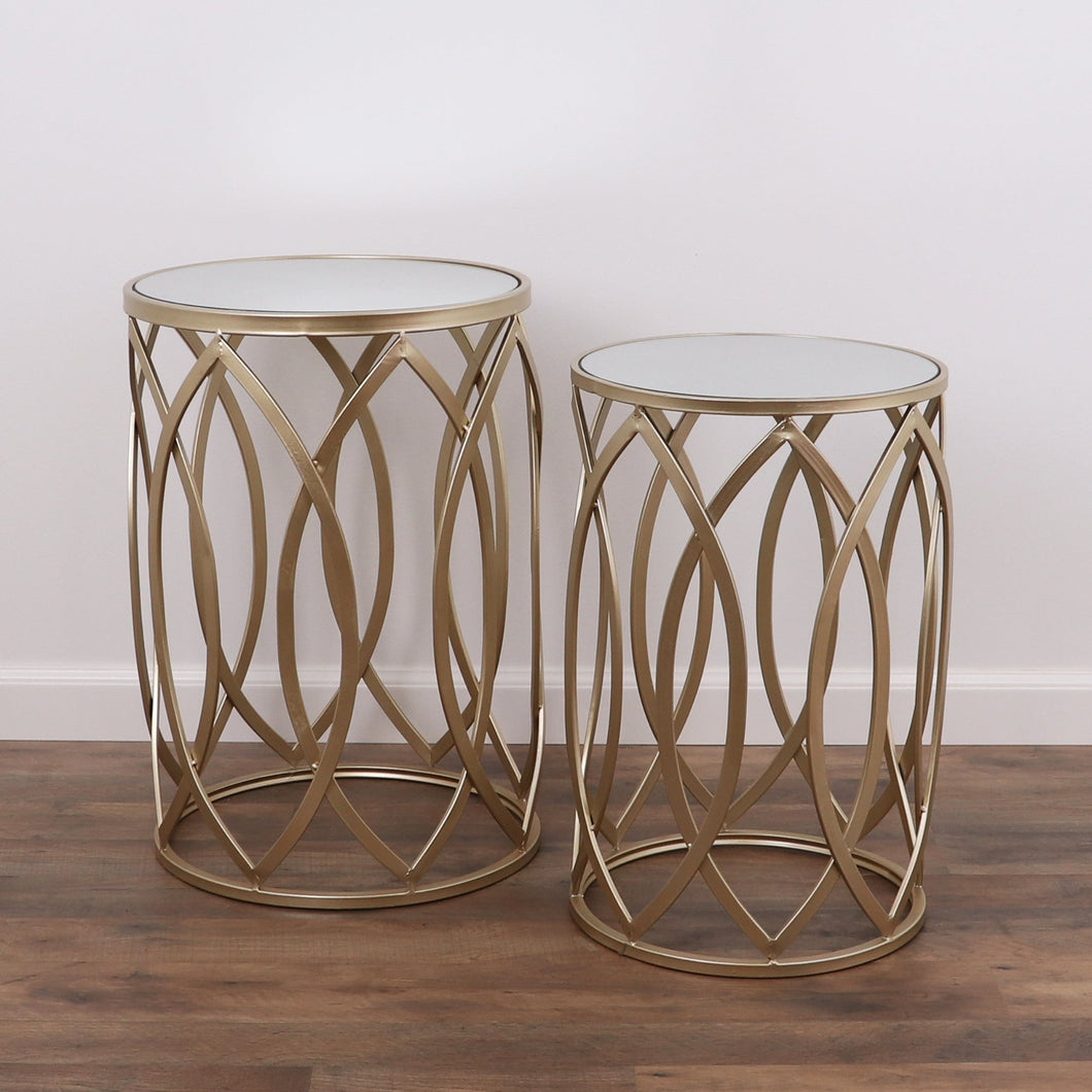 Rutledge & King End Trinity End Table Set - Gold