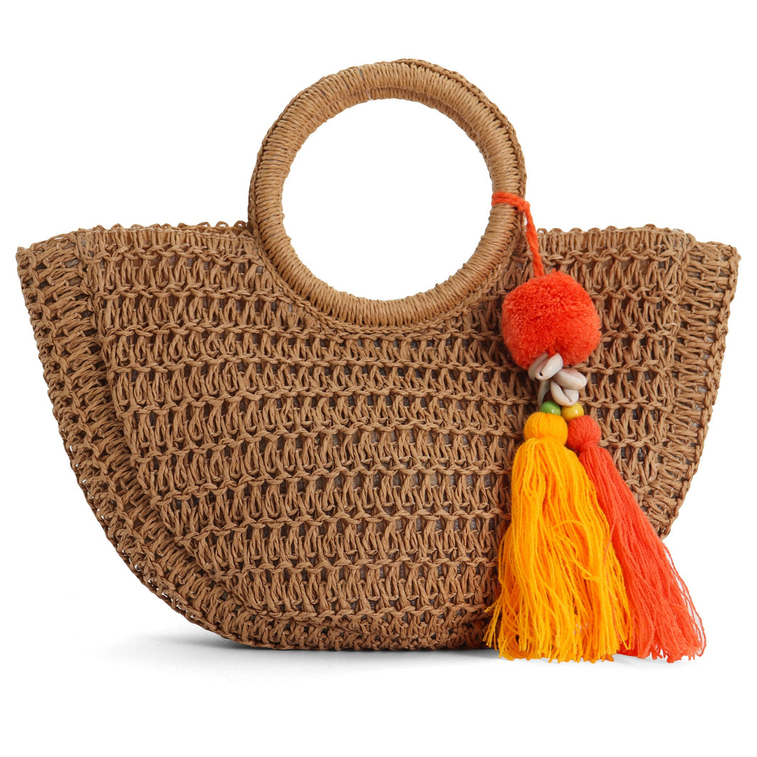 Straw Purse - Basket Purse - Tan Purse Handbags - Fulton