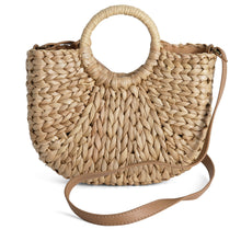 Load image into Gallery viewer, Straw Crossbody Bag - Straw Purse - Straw Bag - Jasmine - Brown
