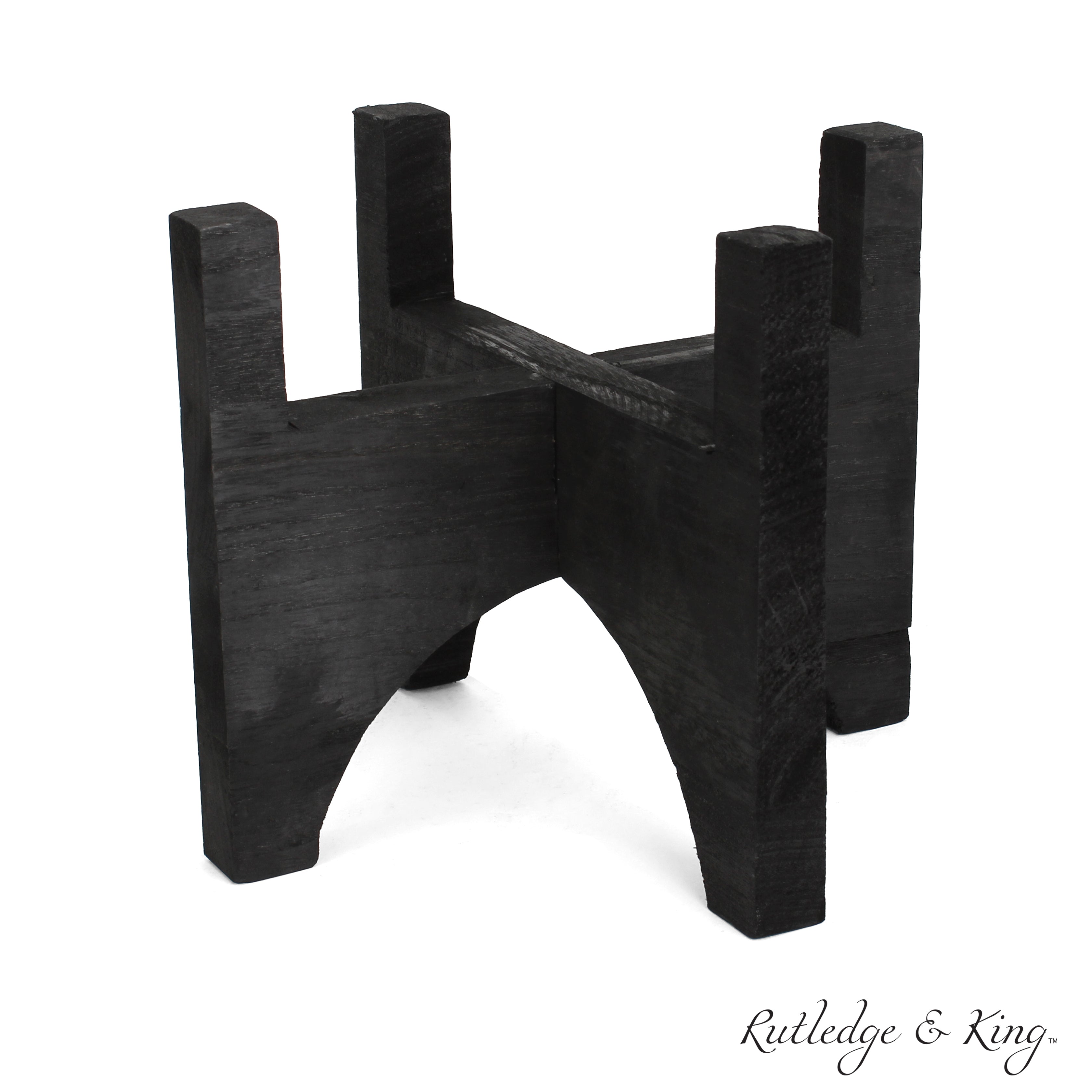 Ashcroft Mid Century Plant Stand - Black