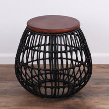 Load image into Gallery viewer, Rattan Wood Top Table - Black
