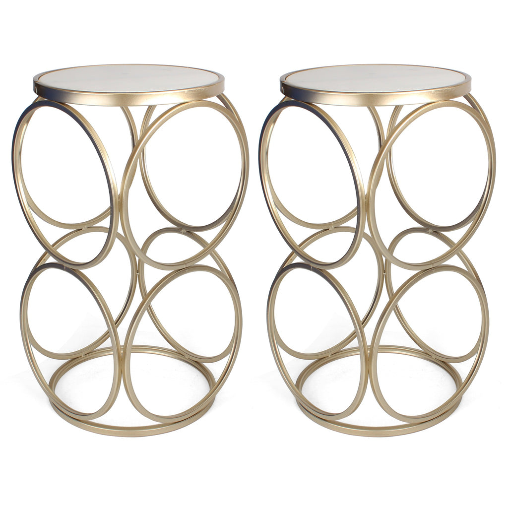 Britton End Table 2 Pack - Gold