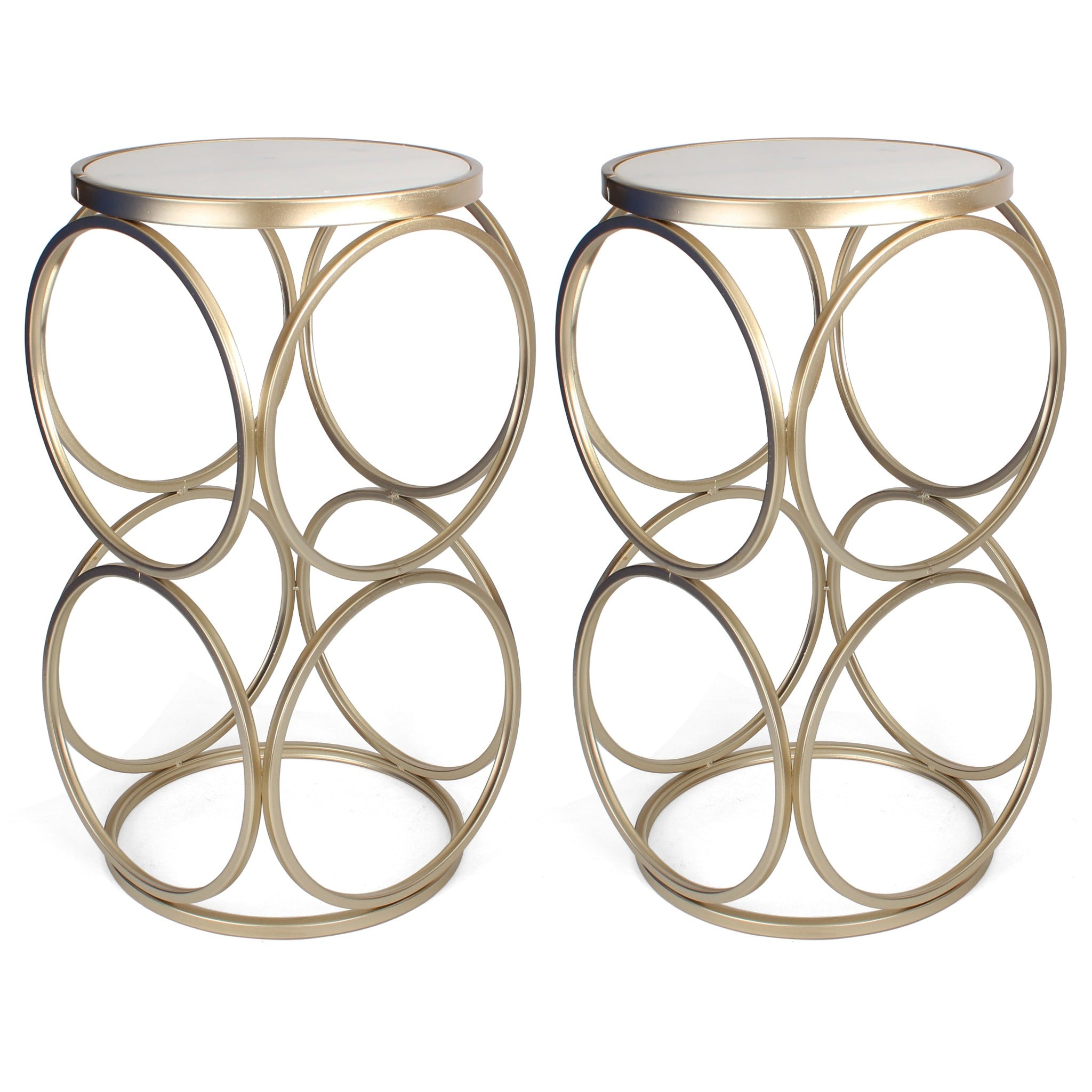 Britton End Table 2 Pack - Gold