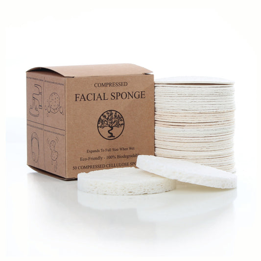 White Compressed Facial Sponges